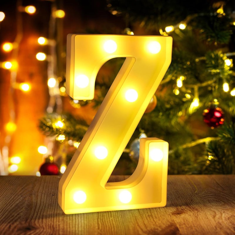 Funsky Light Up Letter A to Z,LED Sign Marquee Letters 26 Alphabet for Party Birthday Name,Wedding,Christmas Decorations,Personalized Name Sign Letters for Centerpieces Table and Wall Decor - Image 1